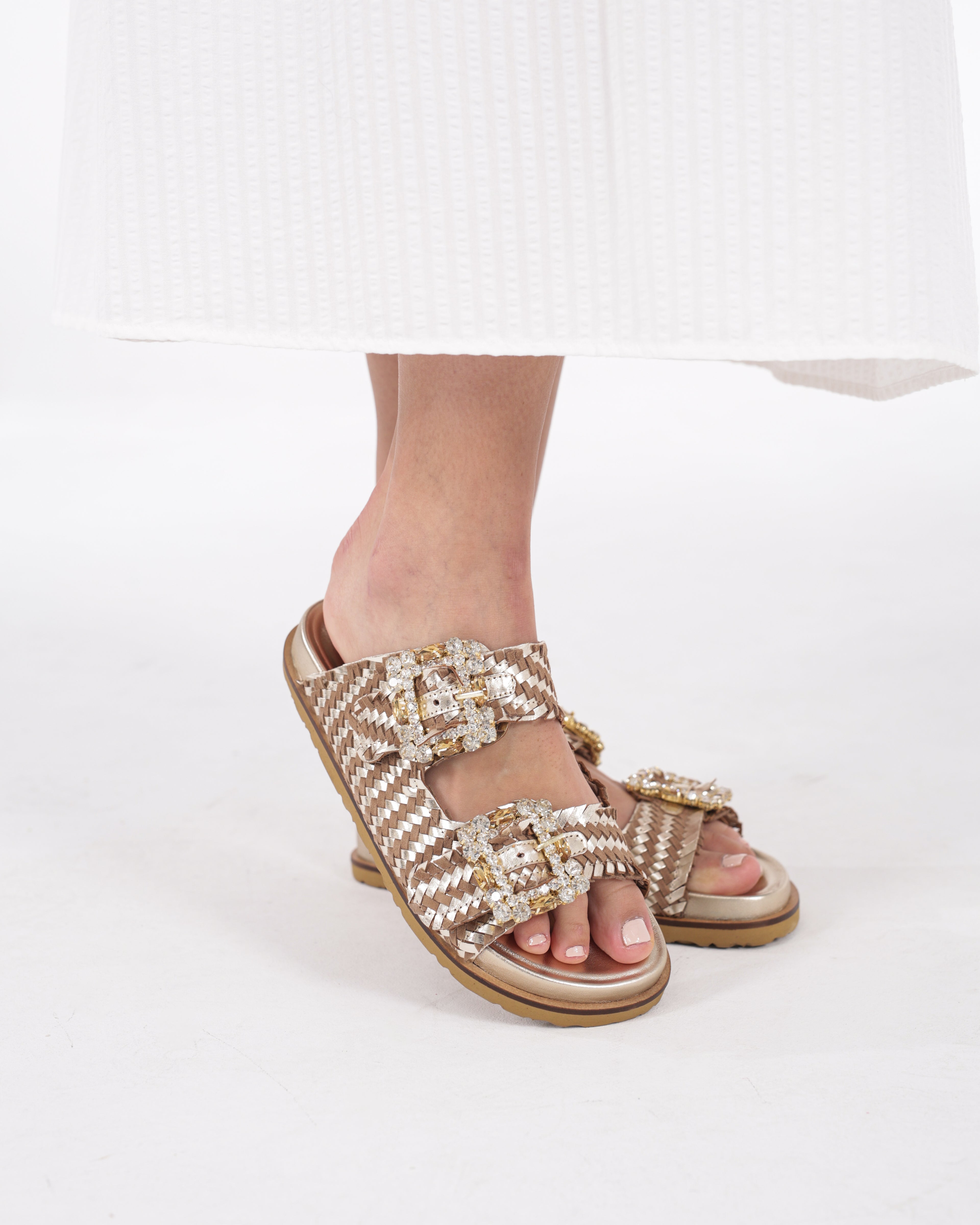 SANDALIAS ABF-97 BALI-400 TAUPE/GOLD