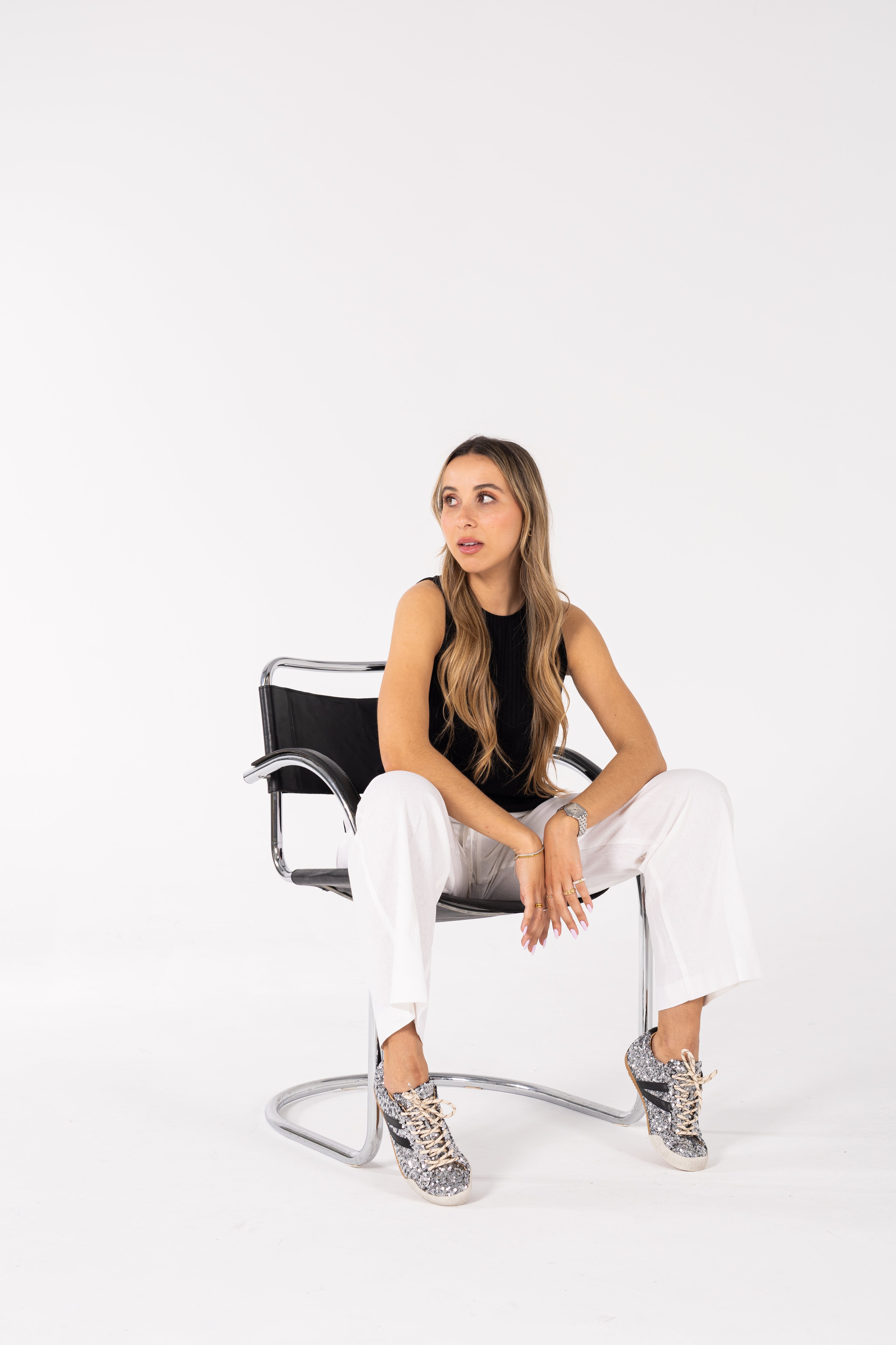 SAPATILHAS ABF-97 LANA GLITTER SILVER/BLACK