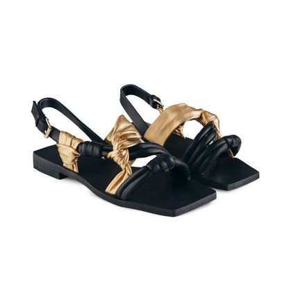 SANDÁLIAS ABF-97 V1387-86-3 BLACK/GOLD