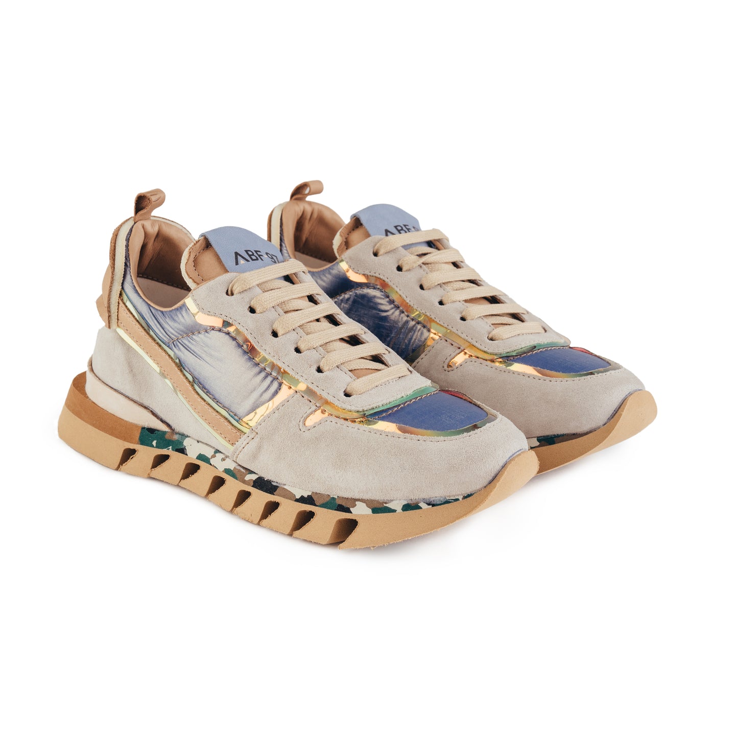 SAPATILHAS ABF-97 SH1324 BEIGE/BLUE