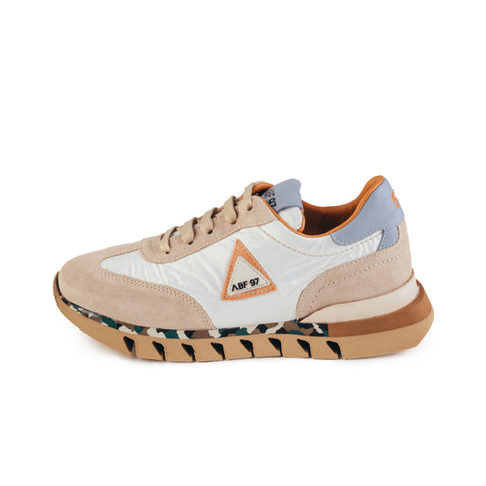 ABF-97 SH1380 BEIGE/BLUE SNEAKERS