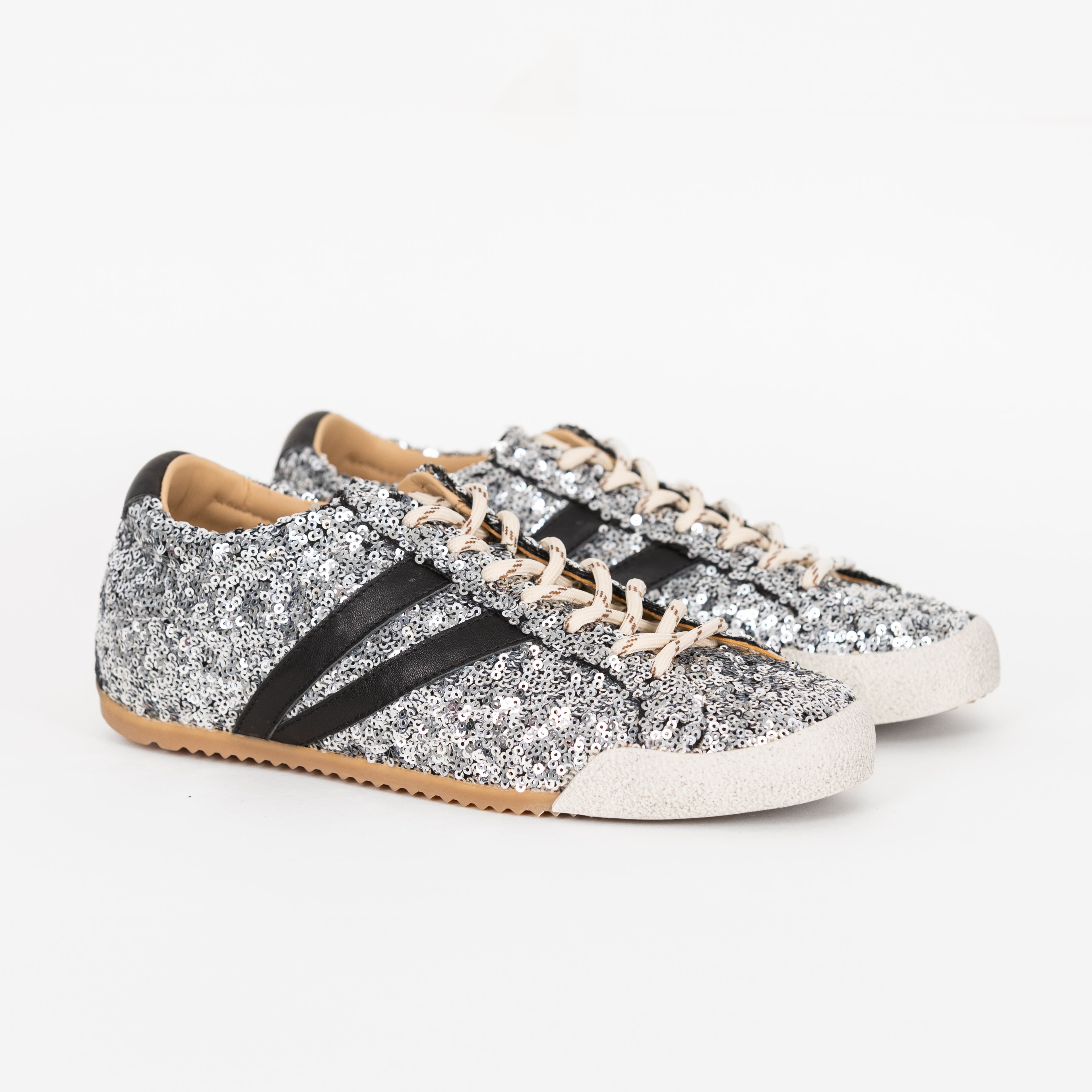 SAPATILHAS ABF-97 LANA GLITTER SILVER/BLACK